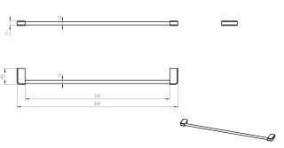 Вешалка для полотенец Wonzon & Woghand WW-V3101-MB чёрный матовый